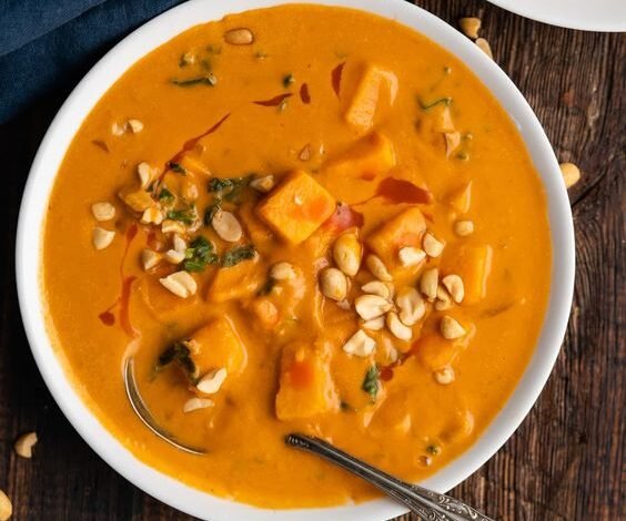 African Peanut Soup | Sweet Potato Peanut Soup Recipe