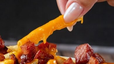 Cheesy Bacon Fries | Bacon Cheese Fries Recipe