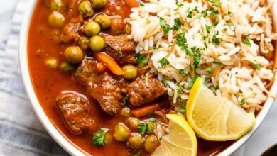 Beef Stew with Rice and Vegetables - Russian Beef Stew