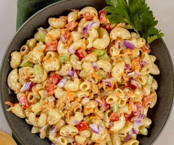 Vegan Macaroni Salad - Macaroni Salad Vegetarian Recipe