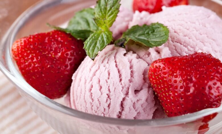 Homemade Strawberry Ice Cream With Condensed Milk
