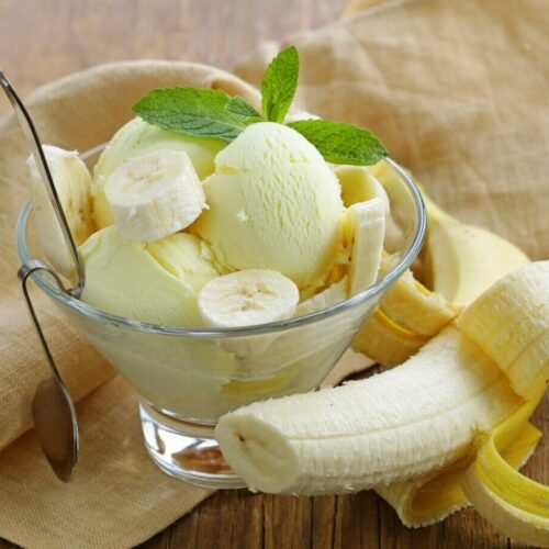 Homemade Banana Ice Cream with Condensed Milk